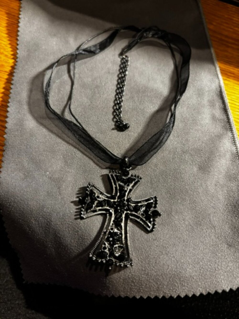 Black metal Beaded Necklace